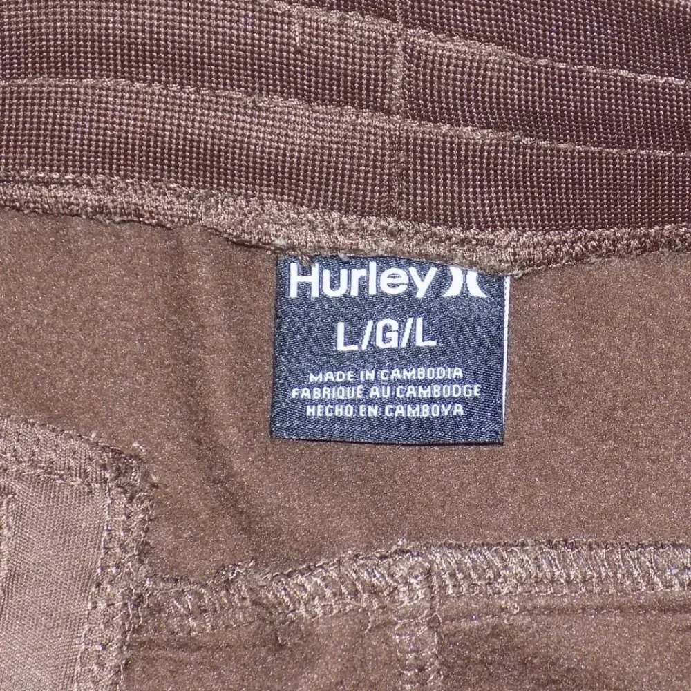 Hurley Joggers Mens Large Brown Tapered Athletic Sweatpants